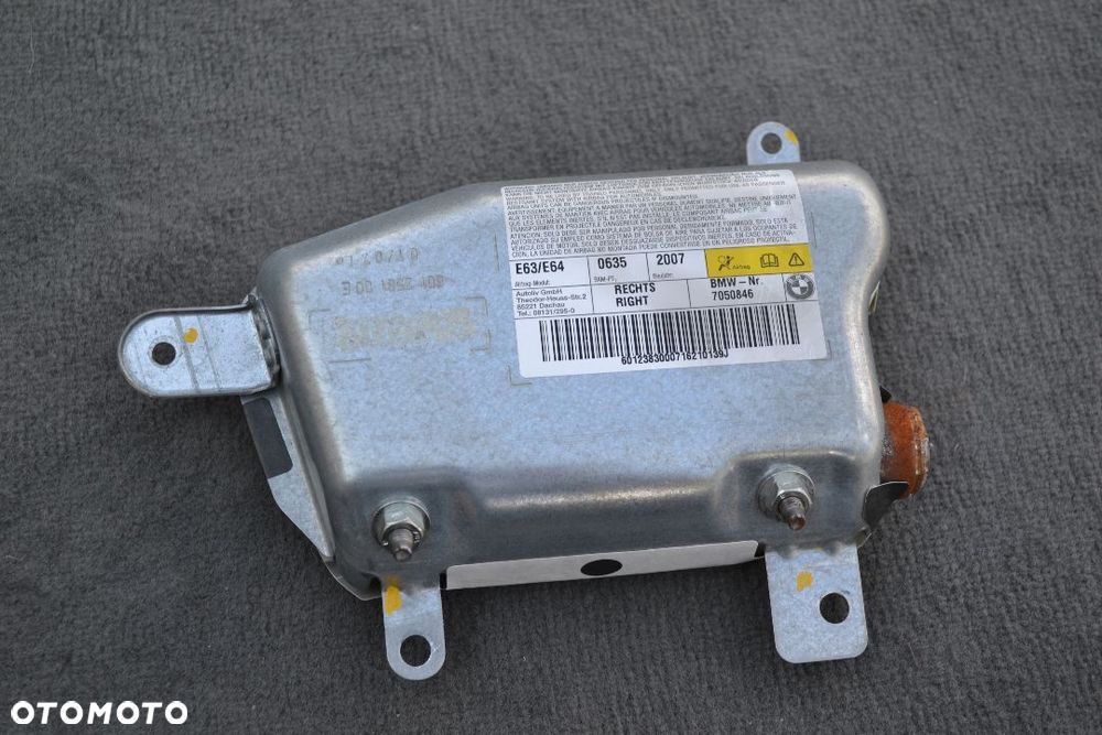 BMW E63 E64 PODUSZKA AIRBAG DRZWI PRAWA 7050846 - 2