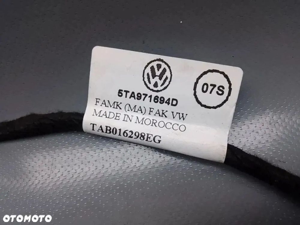 Vw Touran III 5TA 15- Instalacja Wiązka Drzwi Tylna Prawa Tył 5TA971694D - 4