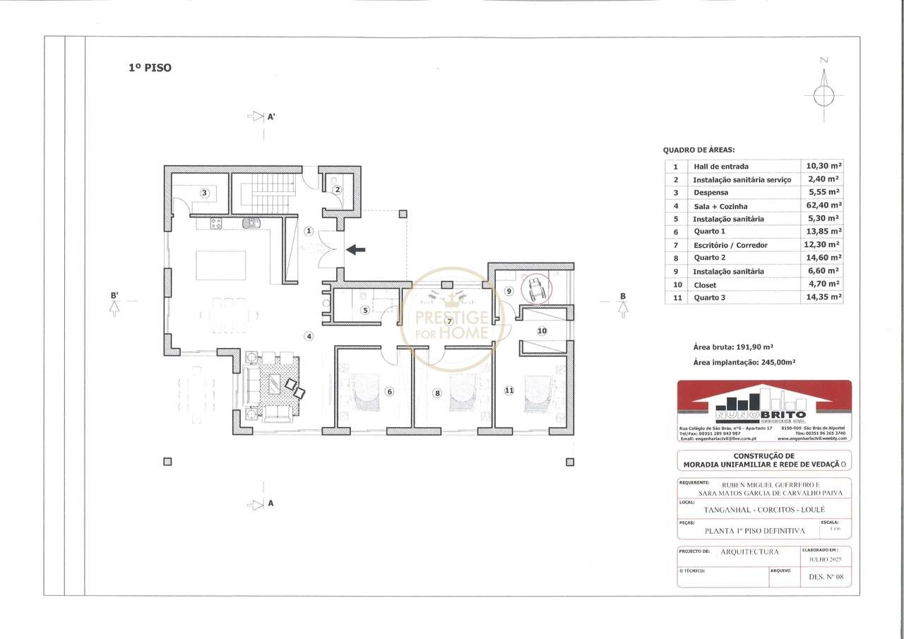 TERRENO COM PROJETO ARQUITETURA APROVADO PARA MORADIA T3 - CORCITOS - Grande imagem: 4/17