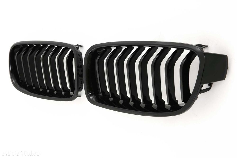 Grile Nari Bara Fata Simple BMW F30 F31 F35 F80, Negru Lucios, OFERTA - 2