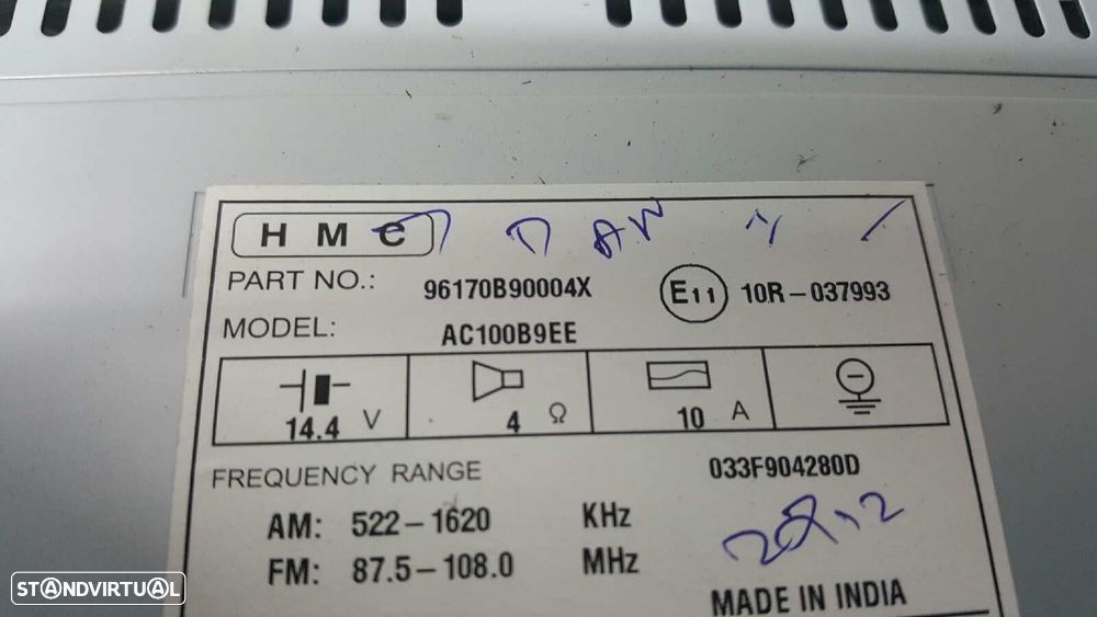 SISTEMA AUDIO / RADIO CD HYUNDAI I10 SLE - 7