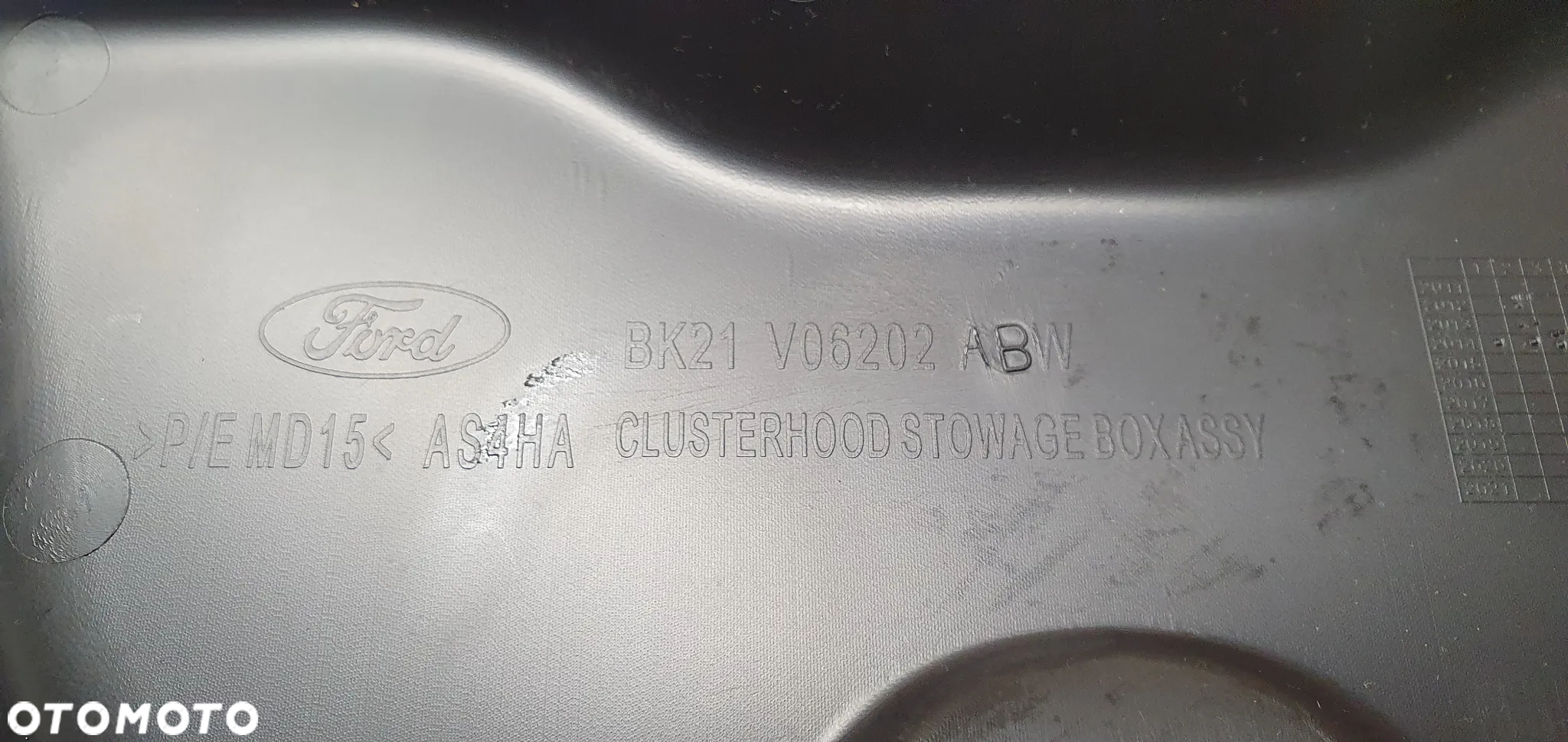 Osłona półka deski konsoli AUX Gniazdo zapalniczki Ford Transit Custom MK8 BK21-V06202-ABW - 7