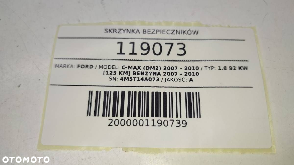 SKRZYNKA BEZPIECZNIKÓW MODUŁ BSI FORD C-MAX I 4M5T-14A073-DJ - 5