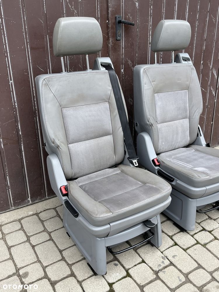 FOTEL OBROTOWY KAPITAŃSKI TYŁ TYLNY DRUGI RZĄD 2 ALCANTARA VW T5 LIFT T6 CALIFORNIA CAMPER MULTIVAN EU - 3