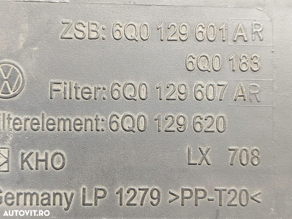 Carcasa filtru aer 6q0129607ar 1.4 tdi BNV AMF BMS BLS Volkswagen VW - 3