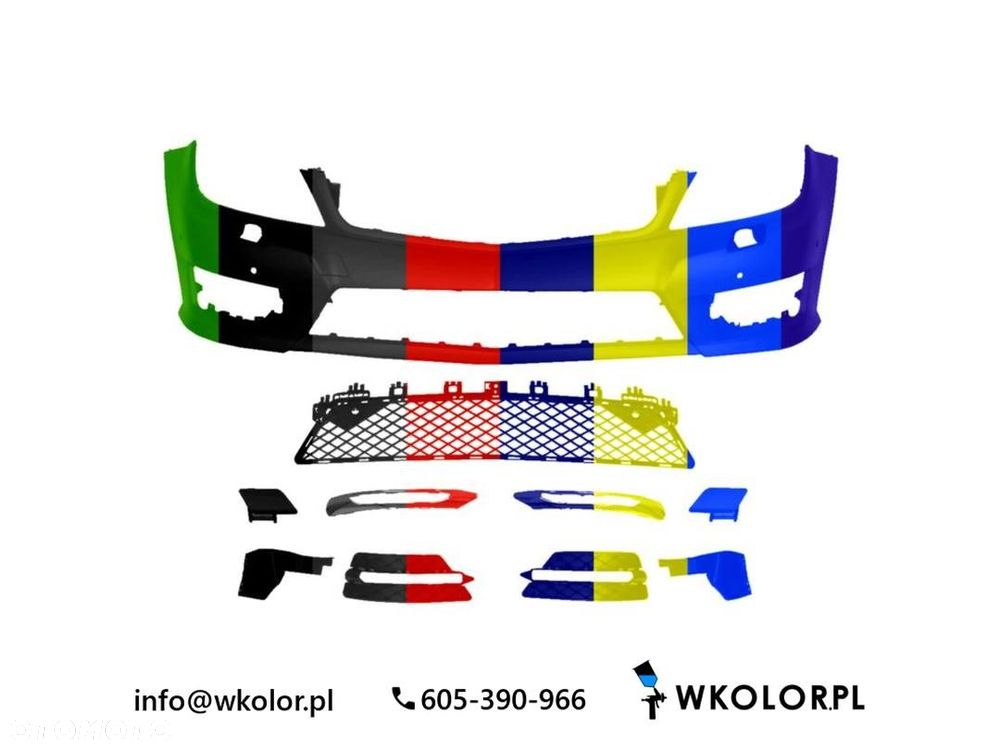 NOWY ZDERZAK MERCEDES-BENZ KLASA C 2011-2014 LAKIEROWANY W KOLOR - 1