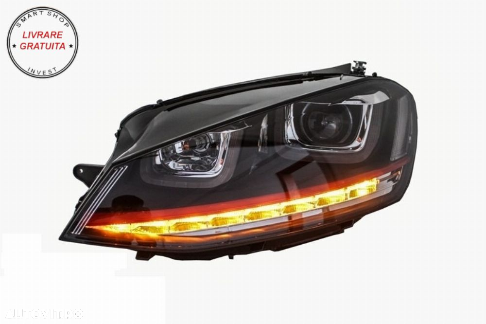 RHD Faruri 3D LED VW Golf 7 VII (2012-2017) R20 GTI Design Semnal Dinamic LED- livrare gratuita - 7