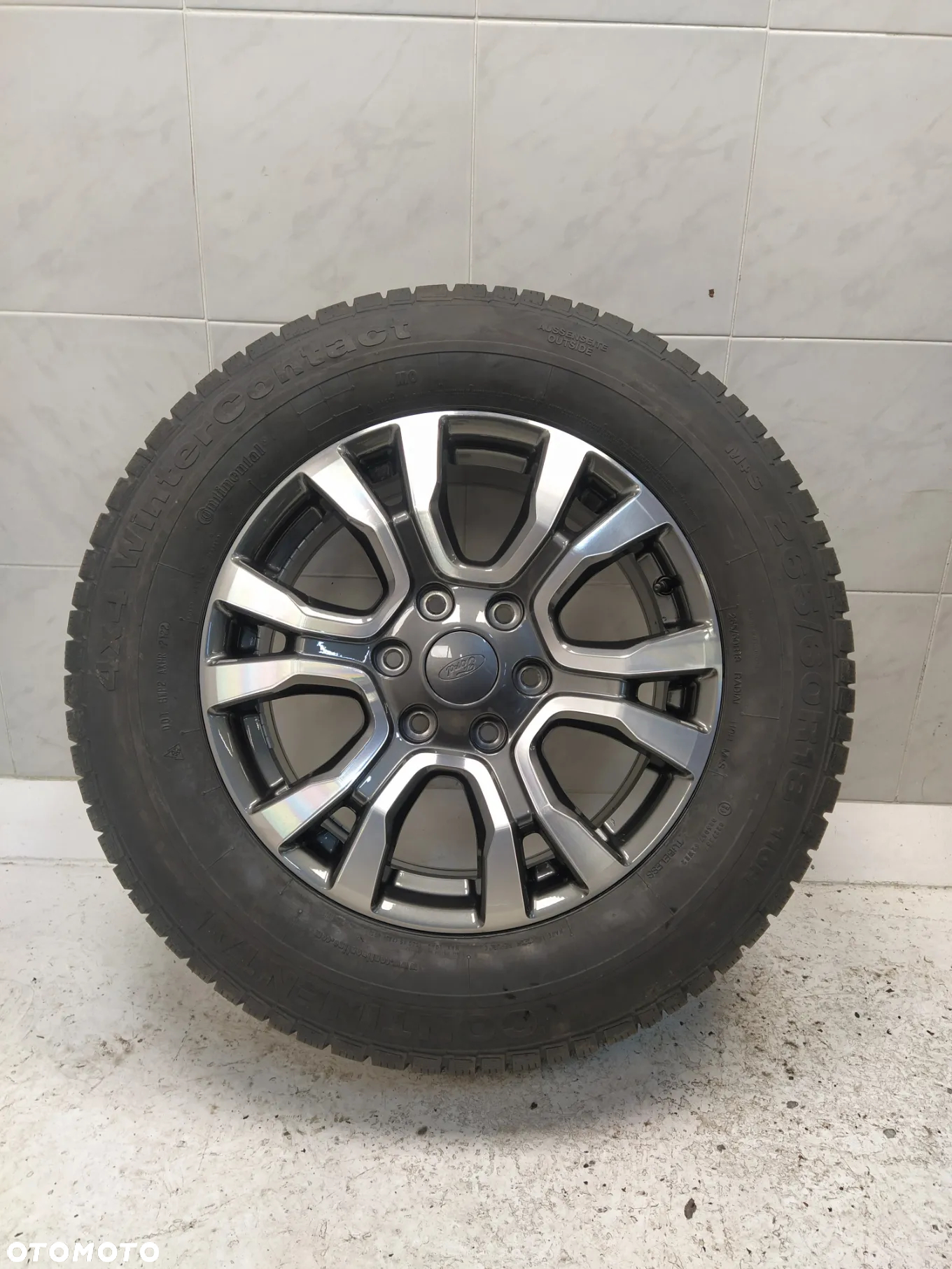 FORD RANGER FORD EVEREST 8X18 ORYGINALNE FELGI ALUMINIOWE R18 ET55 6X139.7 OPONY CONTINENTAL 265/60 KOŁA ZIMA BIEŻNIK ok 8.50mm DEKIELKI FORD NOWY KOMPLET - 8