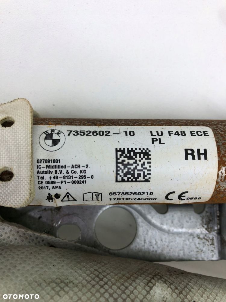 BMW X1 F48 KURTYNA POWIETRZNA AIRBAG PRAWA 7352602 - 2