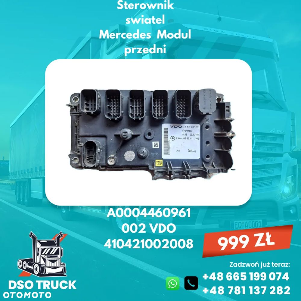 Sterownik swiatel Mercedes Modul przedni VDO A0004460961 002 410421002008 - 1