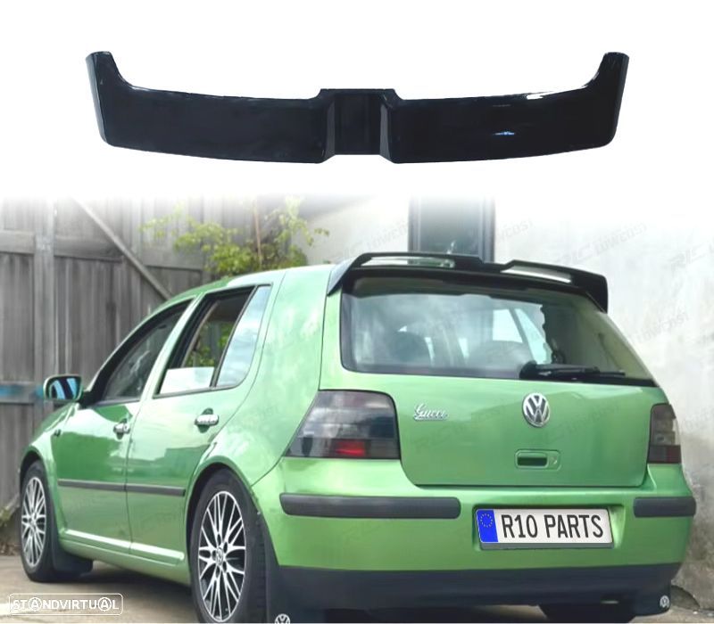 SPOILER AILERON VOLKSWAGEN VW GOLF 4 97-03 LOOK OETTINGER PRETO BRILHANTE - 1