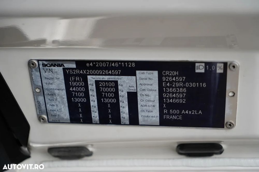 Scania R 500 / RETARDER / I-PARK COOL / 2019 / IMPORTAT / CONTRACT DE REPARAȚIE POST-SERVICE - 33