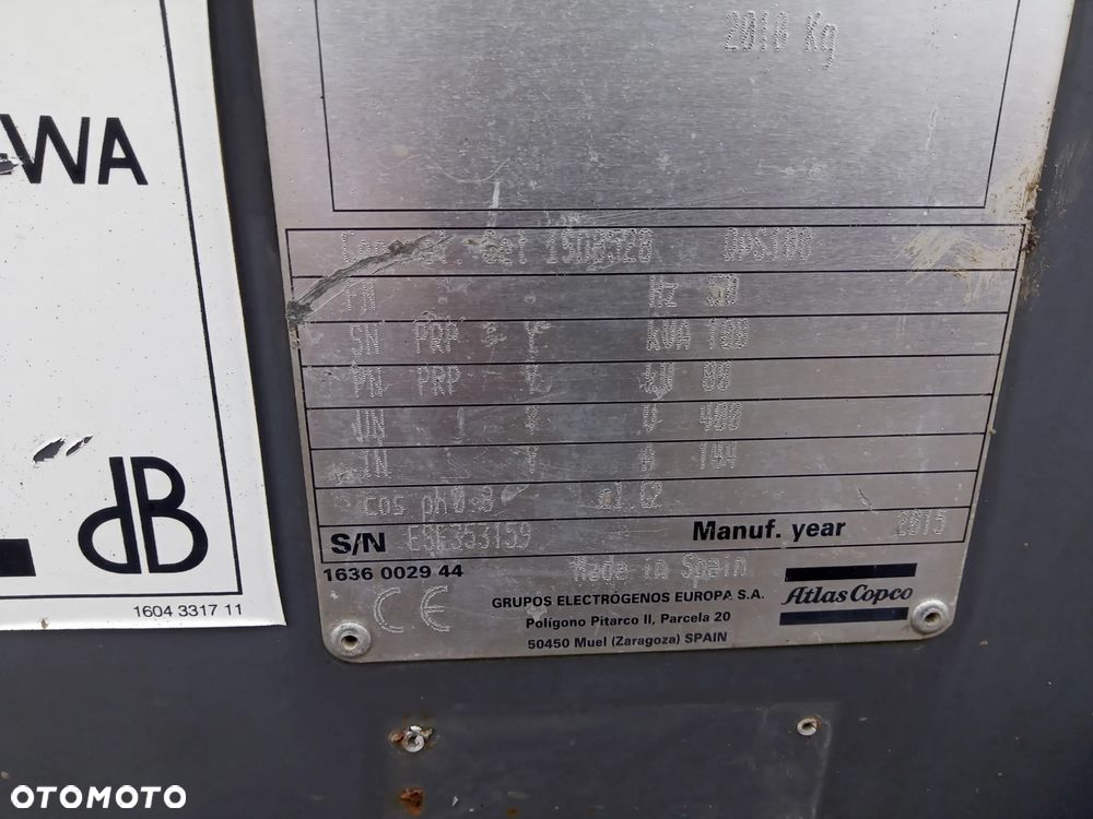 Atlas Copco Atlas Copco 100 KVA Agregat prądotwórczy, generator - 8