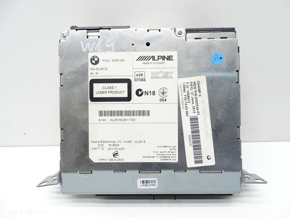 RADIO RADIOODTWARZACZ CD NAVI NAWIGACJA 9282043 BMW F10 F20 F30 - 7