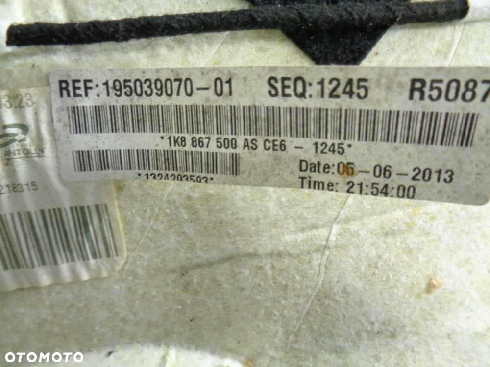 vw scirocco podsufitka czarna odsłony komplet 1k8867500as 08r> - 8