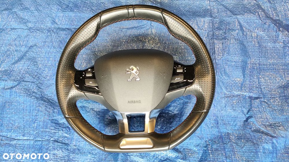 KIEROWNICA PODUSZKA AIRBAG AIR BAG GT LINE CZERWONA NIĆ KOMPLETNA BARDZO ŁADNA 98084115XU 96783105ZD PEUGEOT 308 II T9