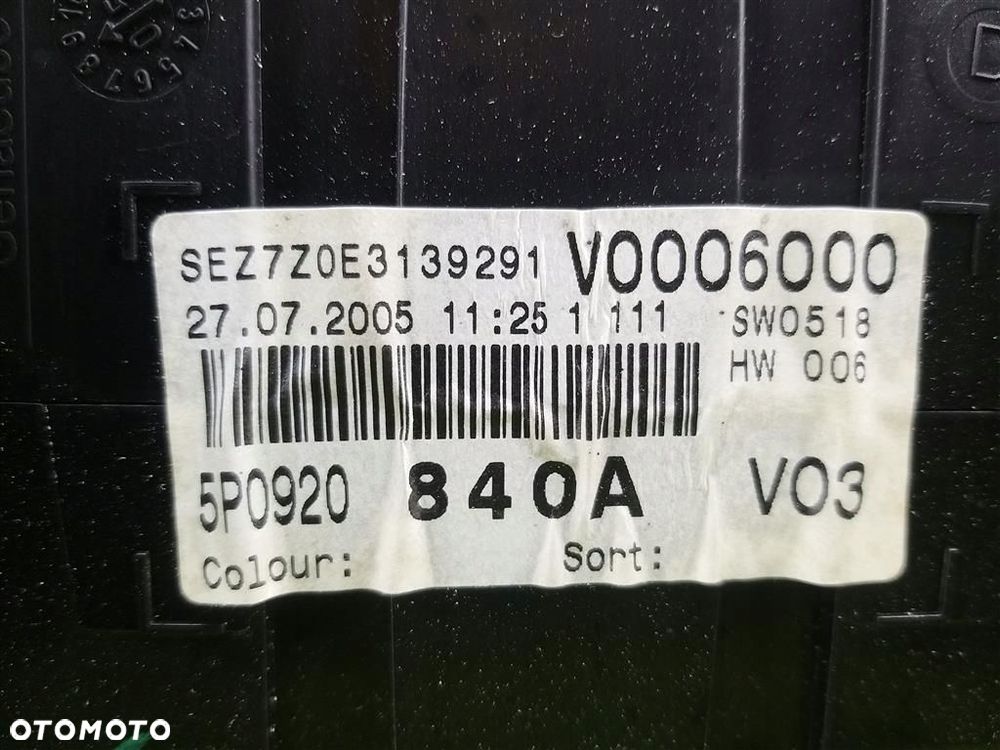 Licznik SEGARY Seat Toledo III 2.0TDI 2004-2009R SEZ7Z0E3139291 11008028100 - 2