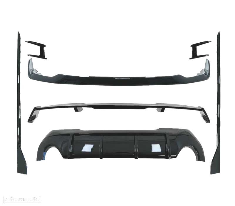 KIT AERO BMW F40 19- LOOK M PERFORMANCE PRETO BRILHANTE - 3