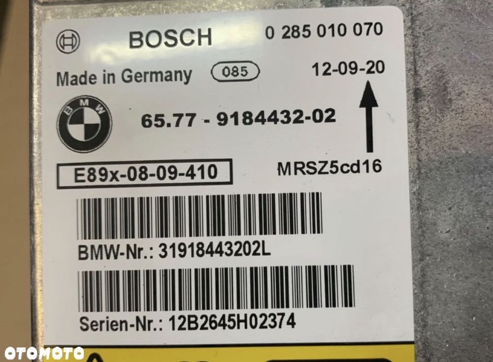 9184432 moduł sterownik poduszek powietrznych bmw 1 e81 e87 3 e90 e91 - 3