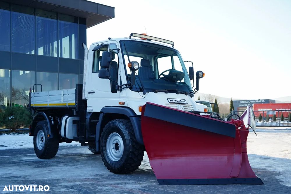 Mercedes-Benz UNIMOG U300 / 4X4 / BASCUNĂTOR 3 LATE / PLUG / MUNICIPAL / CUPLĂRI HIDRAULICE / EPS + AMBREIAJ - 1