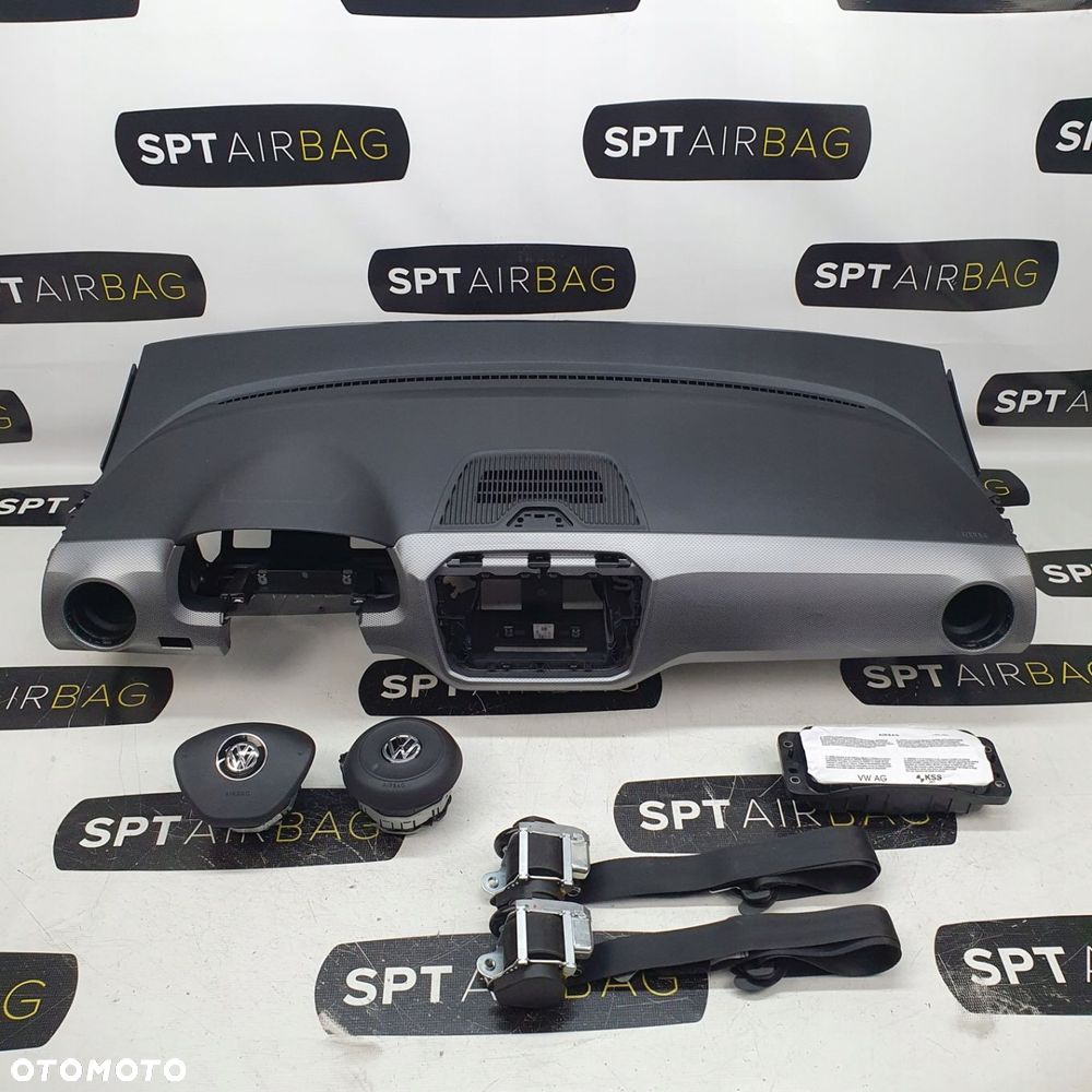 VW UP! UP DESKA ROZDZIELCZA KONSOLA KOKPIT PULPIT PODUSZKI AIRBAG AIR BAG PASY KIT SET - 1