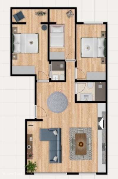 Apartamento T3 remodelado equipado e mobilado em Benfica - Grande imagem: 2/22