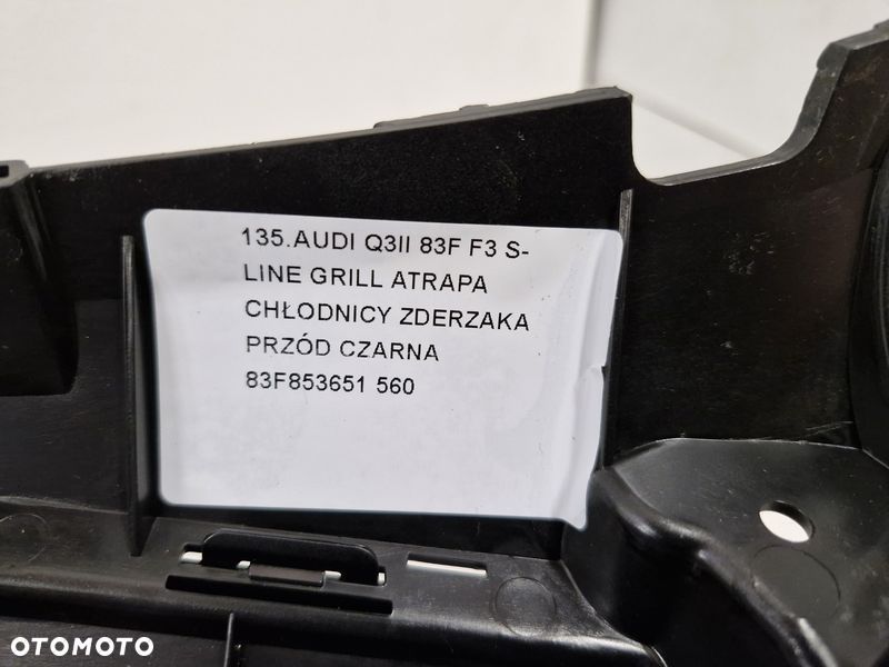 AUDI Q3 II 83F F3 S-LINE GRILL ATRAPA CHŁODNICY ZDERZAKA PRZÓD CZARNA 83F853651 - 9