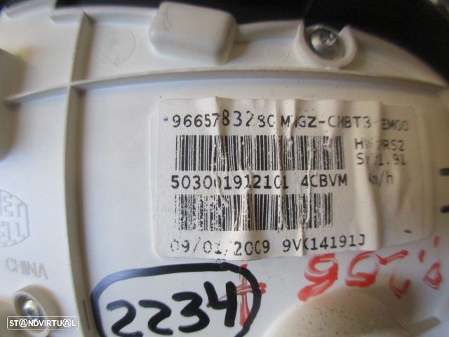 Quadrante  9665783280  PEUGEOT 206 +  2009 1.4HDI 70CV 3P AZUL KM/H  DIGITAL - 3