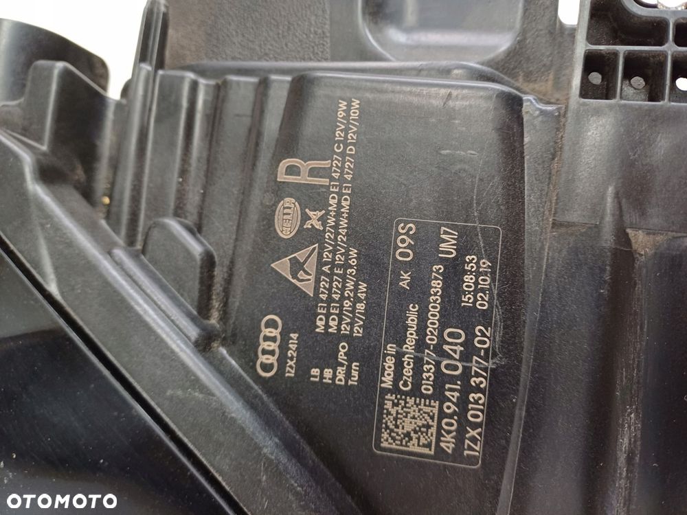 lampa prawy przód przednia prawa full led matrix audi a6 c8 4k0 - 11