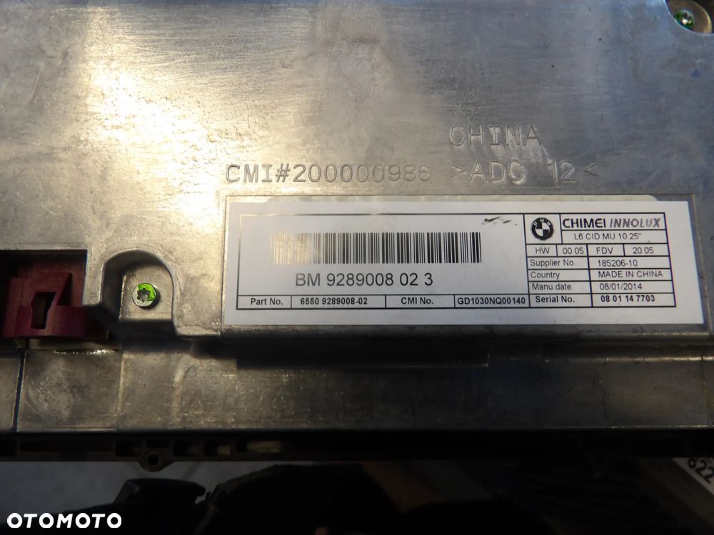 BMW - F10 - NAWIGACJA HARMAN KARDON - KOMPLET - MONITOR,IDRIVE,STACJA - 9347822  9320288  9289008 - 4