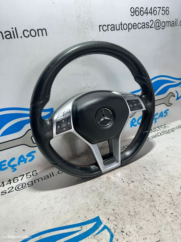 .Volante Guiador Pele Pele Perfurada Multifunções Comandos Patilhas Original AMG Flat Bottom Mercedes Benz Classe A W176 - 4