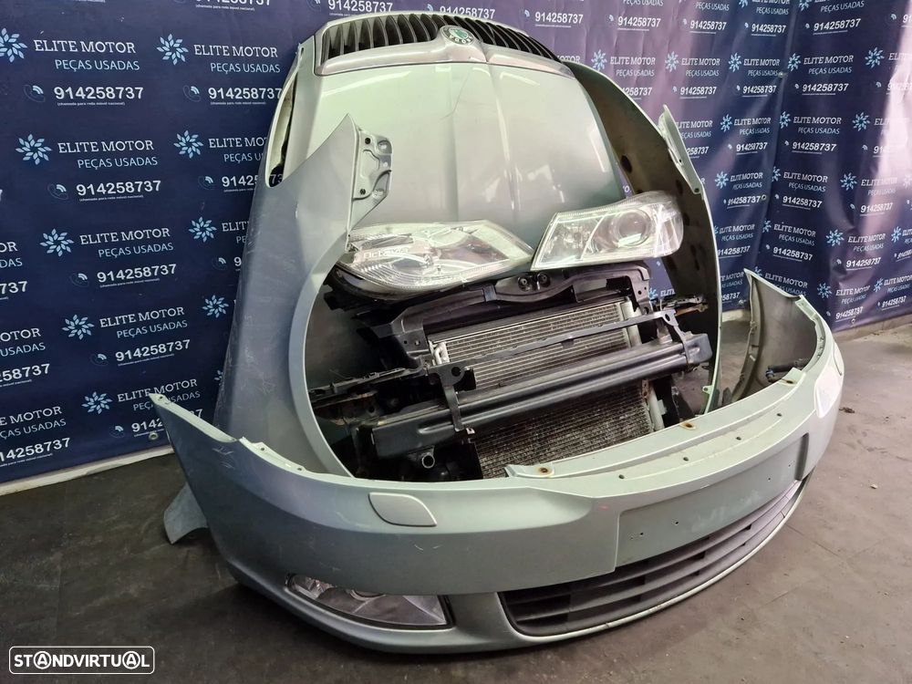 Frente completa usada SKODA OCTAVIA II 2.0 TDI FACELIFT 140CV capot parachoques guardalamas oticas - 2