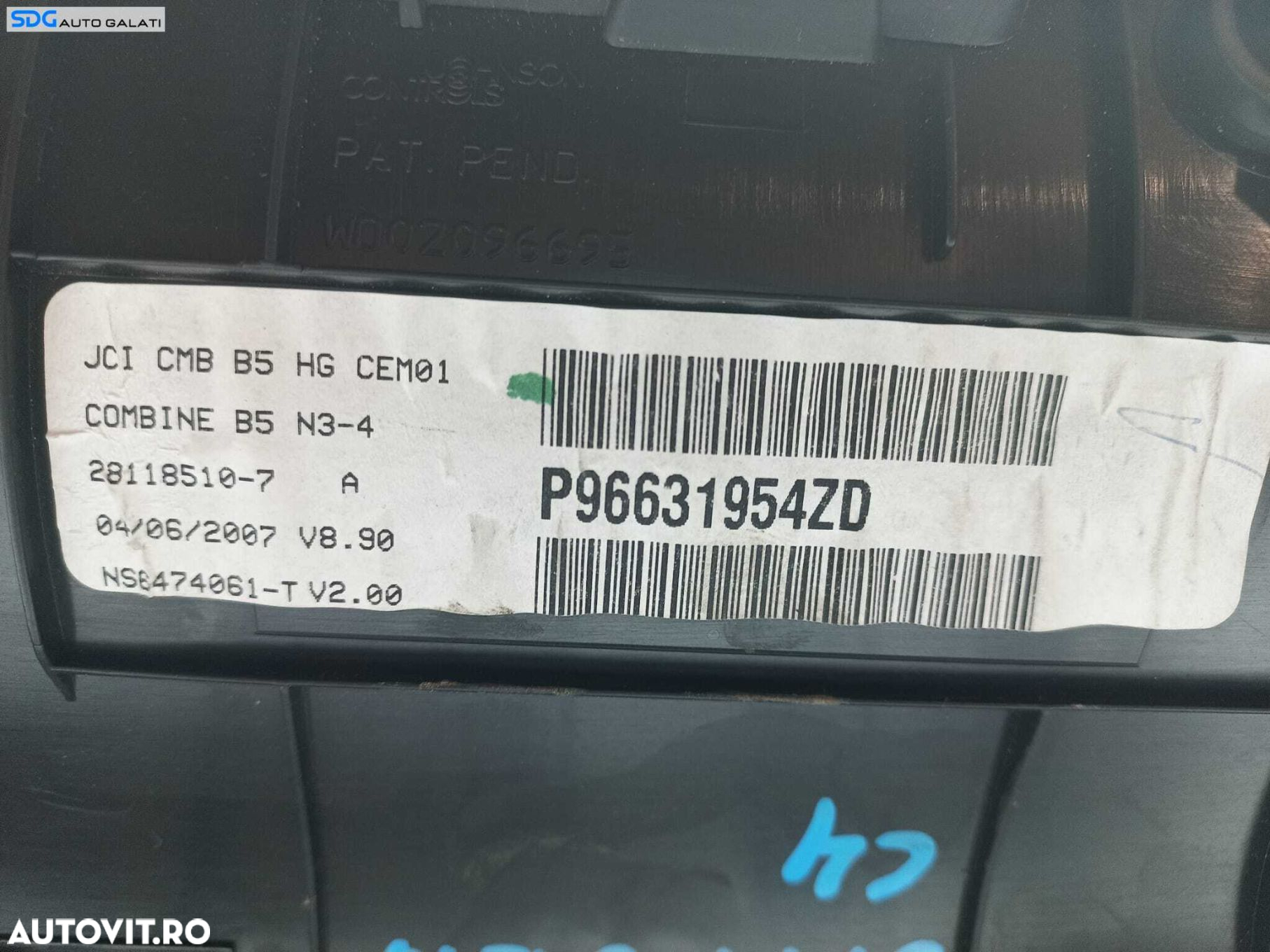 Display Ecran Ceas Ceasuri Afisaj Vitezometru Turometru Bord Citroen C4 2004 - 2008 Cod P96631954ZD 216742437 28114360 [X3439] - 5