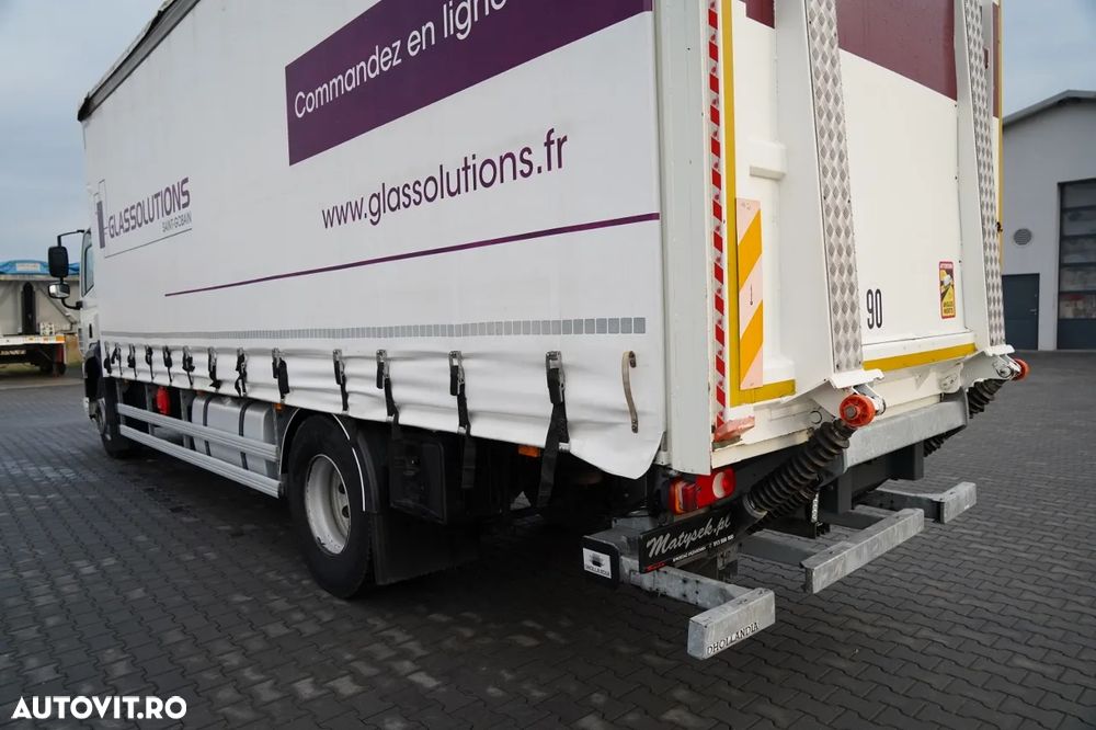 DAF CF 290 / 4X2 / SOLO / CORTINĂ 8M / HALOGEN DHOLLANDIA / PODEA REZISTENTĂ / EURO 6 - 13