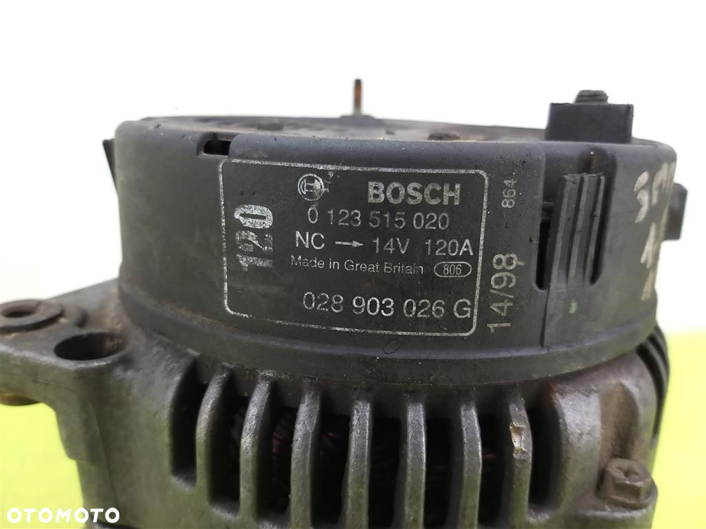 Alternator Ford Galaxy Mk1 1995-2000 1,9 TDI BOSCH 028903026G 120A ORYGINAŁ - 2