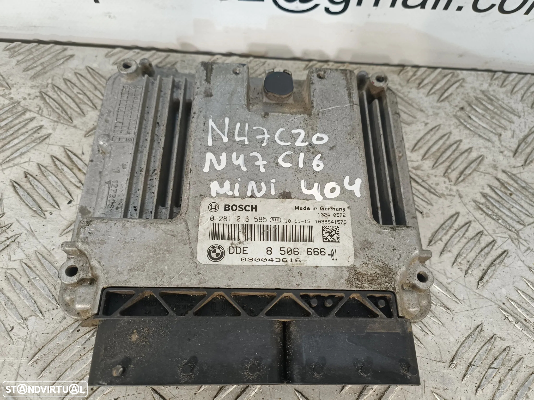 Centralina Motor Original Bosch BMW Mini Cooper One N47C16 N47C20 N47N 8 506 666 / 8506666 / 0281016585 / 0 281 016 585 - 2