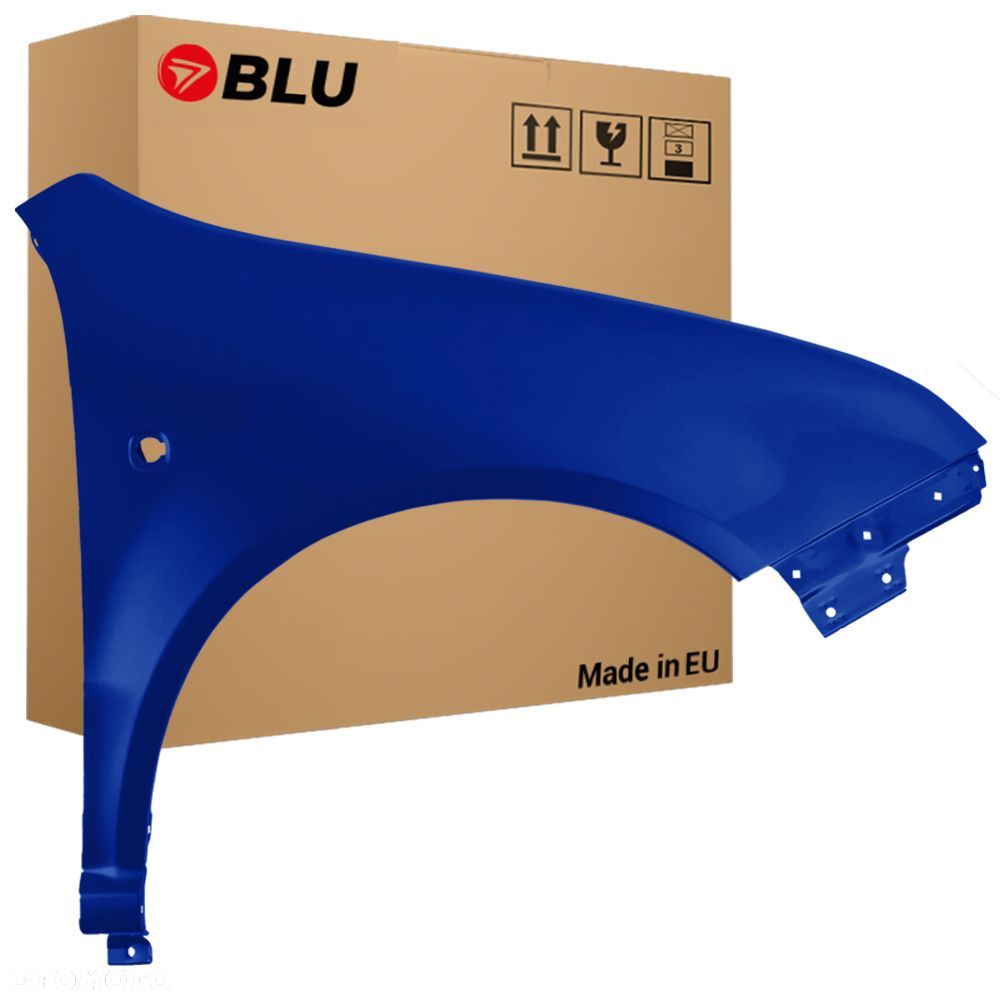 BLU Błotnik SKODA FABIA I 1 6Y LF5Q prawy niebieski 99-07 przód ocynk BlauStorm - 1