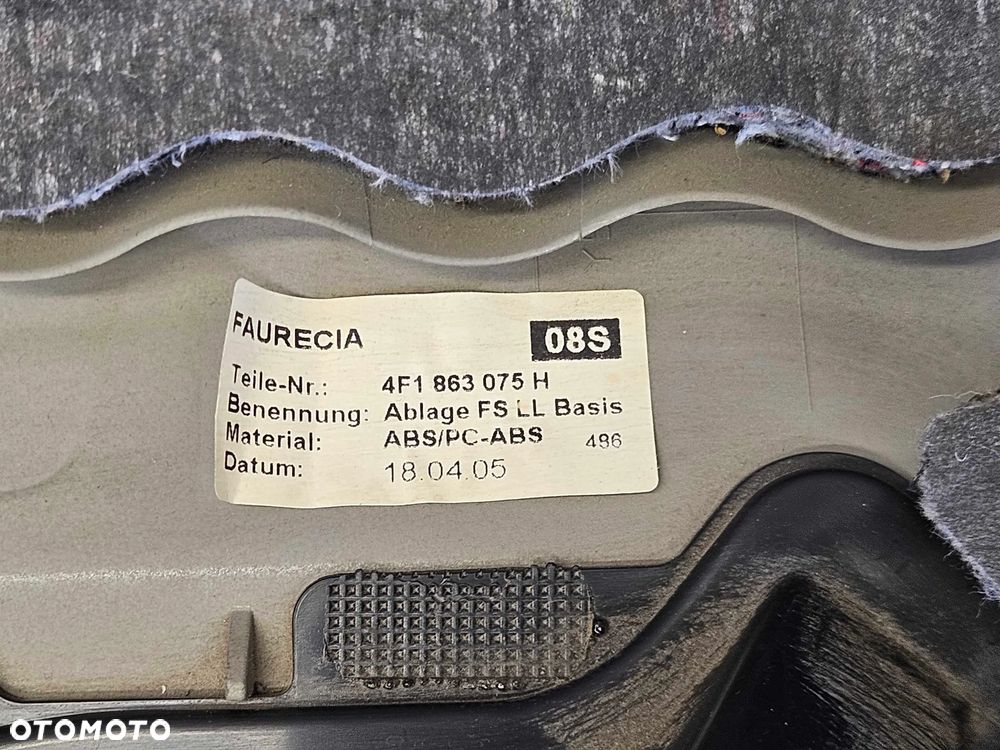 Schowek Kierowcy 4F1863075 H J 05S 08S Jasny Ciemny Osłona pod Kierownice Europa Audi A6 C6 - 16