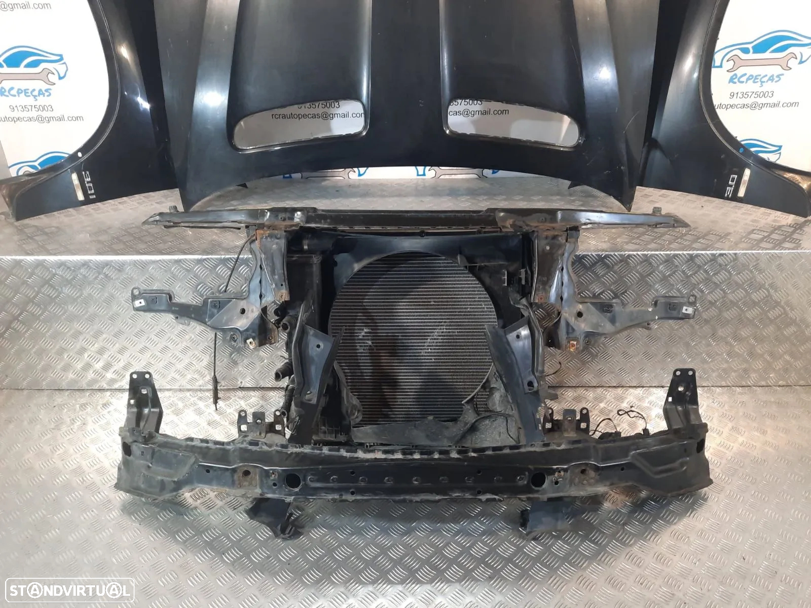 FRENTE COMPLETA BMW X5 E53 LCI CAPOT PARACHOQUES SENSORES GUARDA-LAMAS OTICAS XENON RADIADOR VENTILADOR FRENTE FIBRA REFORÇO - 5