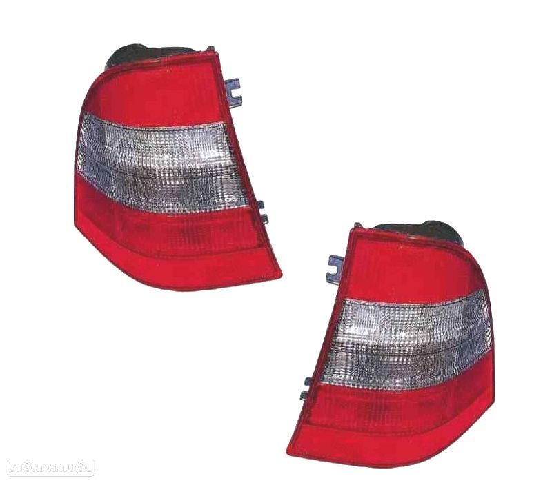 FAROLINS MERCEDES ML CLASSE W163 98-01 FUMADO VERMELHA - 1