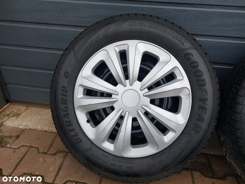 TOYOTA AURIS COROLLA FELGI STALOWE R16 6.5J ET45 5X114.3 OPONY ZIMOWE 205/65 R16 GOODYEAR ULTRAGRIP 8 DOT22 KOŁPAKI - 27