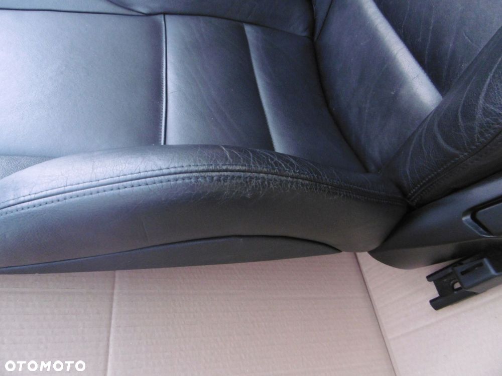 fotele przednie sportsize czarna skóra skórzane bmw e46 sedan kombi - 12