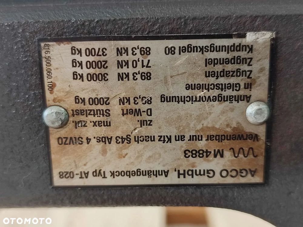 Listwa zaczepu  816500060022  AGCO  Fendt 824 Favorit - 9