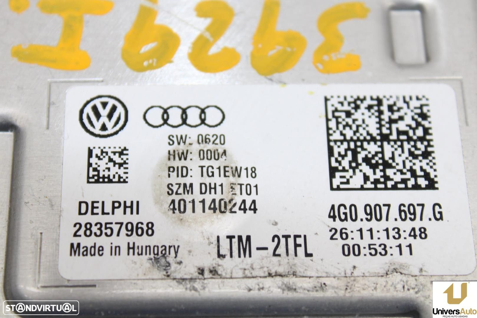 CENTRALINA FARÓIS XENON VOLKSWAGEN GOLF VII VARIANT 2014 -4G0907697G D.I. - 6