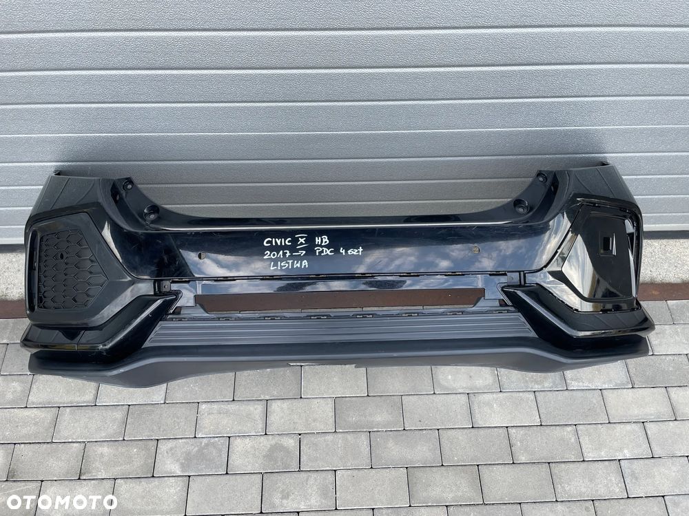 ZDERZAK TYLNY HONDA CIVIC X HB  2017--  PDC 4szt  listwa - 1