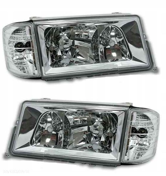reflektory lampy kierunkowskazy kpl chrom clear tuning mercedes 190 w 201 - 1