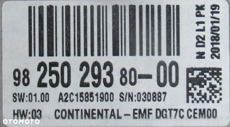 CITROEN C4 II GRAND PICASSO RADIO EKRAN DEKOR OSŁONA PANEL WYŚWIETLACZ 9825029380 - 5