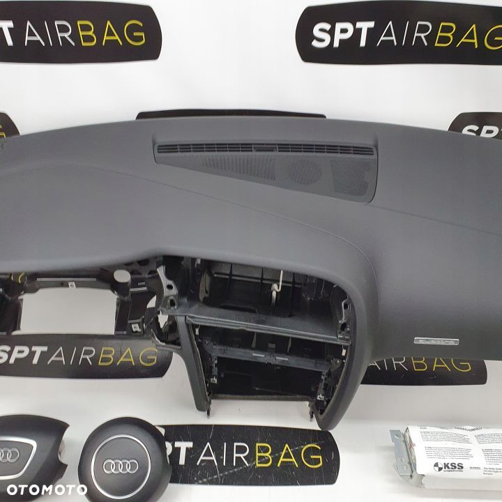 AUDI A5 LIFT DESKA ROZDZIELCZA KONSOLA KOKPIT PULPIT PODUSZKI AIRBAG AIR BAG PASY KURTYNY KIT SET - 3