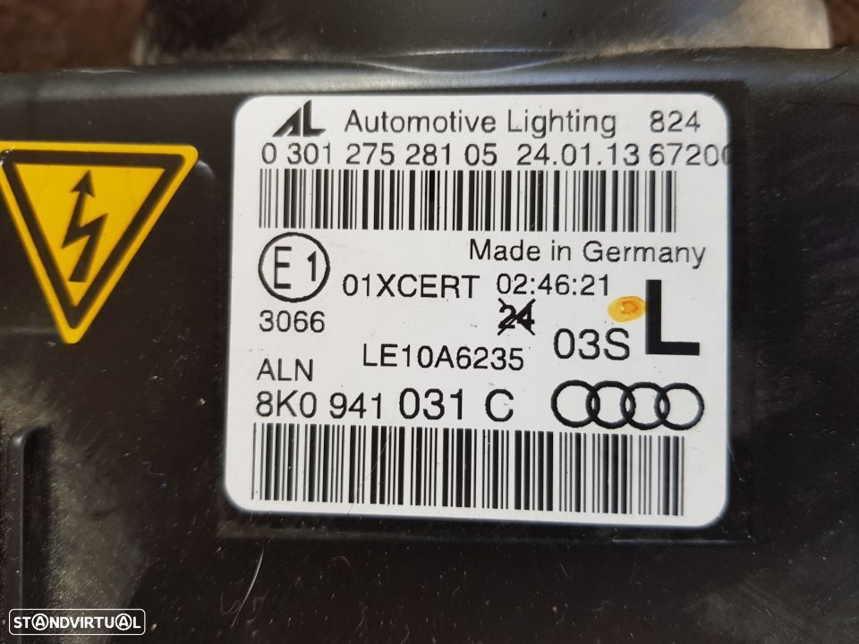 Farol esquerdo audi a4 8k bi xenon Led Direcional facelift 2012 - 8k0941031C - 2