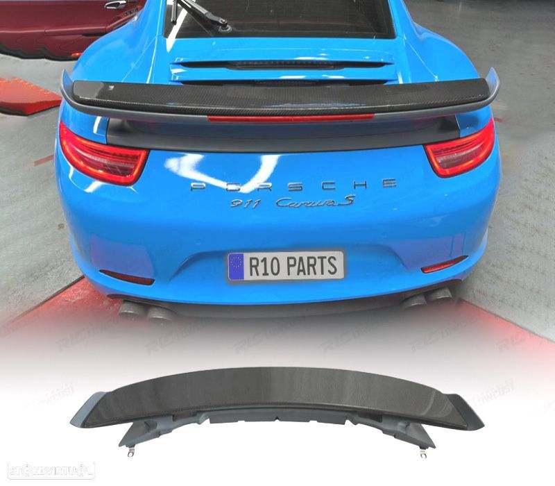 SPOILER AILERON COM AERODINÂMICA ATIVA PORSCHE 911 CARRERA 12-15 CARBONO - 1